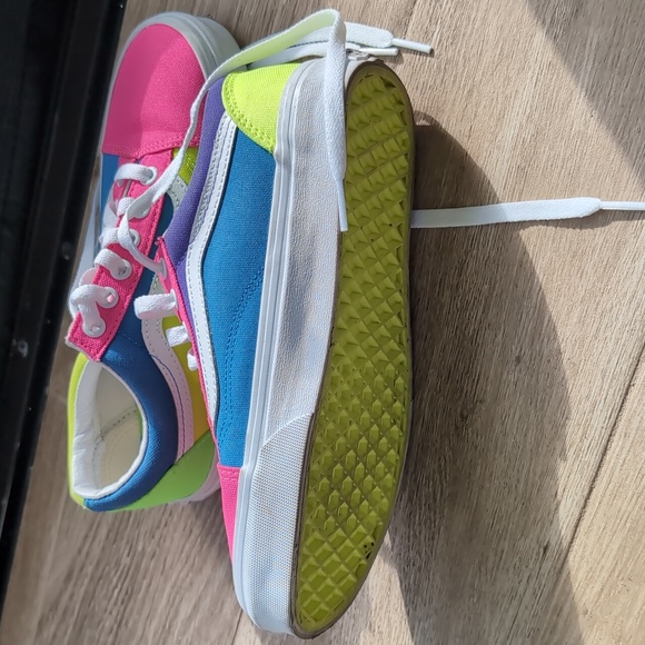 Color Block Neon Vans - Picture 4 of 4